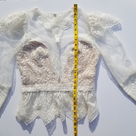 Watters Mai Lace Long Sleeve Wedding Dress Topper - Picture 14 of 16